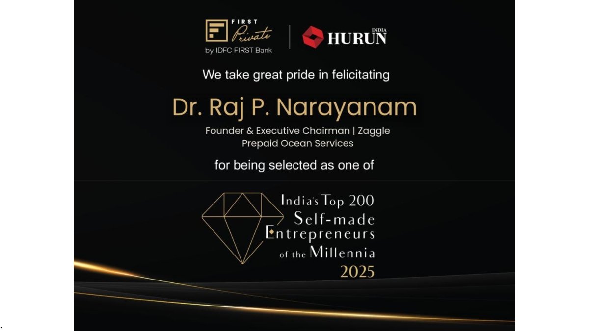 Dr. Raj P. Narayanam Recognised in Hurun India’s Top 200 Self-Made Entrepreneurs of the Millennia 2025
