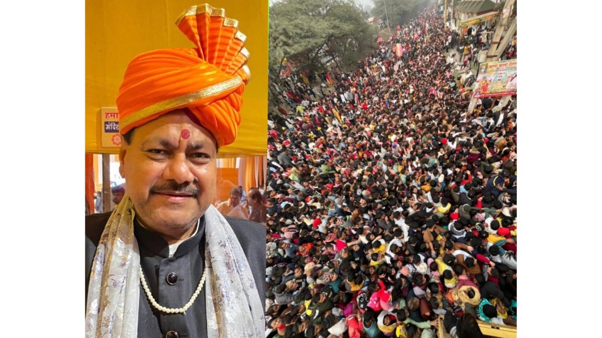 On New Year’s Day, a Massive Crowd of Devotees Gathered at Khatu Shyam Delhi Dham in Alipur, with more than 20 Lakh Devotees Visiting the Temple
