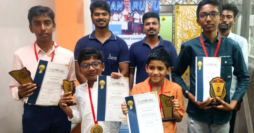 Chennai Students from Ashtrix School of Robotics Shine at World Game Coding Competition 2026