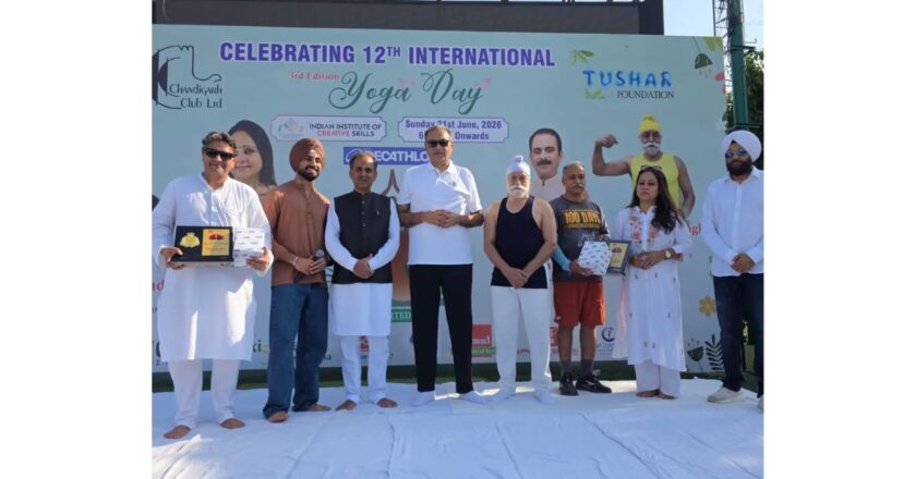 Tushar Foundation, Media & Entertainment Skills Council (MESC), and Indian Institute of Creative Skills (IICS) Celebrate International Yoga Day with Grand Wellness Event in Chandigarh