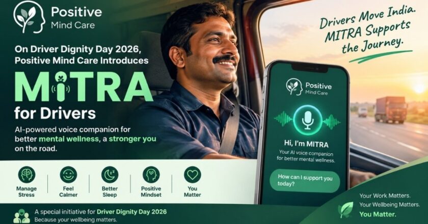 Positive Mind Care and Research Centre Gifts Two Revolutionary AI-Powered Solutions — MITRA and MINDS — to India’s Driving Community on Driver Dignity Day 2026